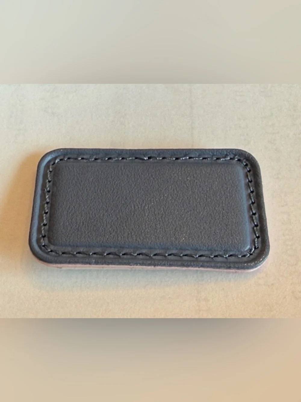 NEW Tumi Small 2” x 1-3/16” Leather Monogram Patch - DENIM BLUE color